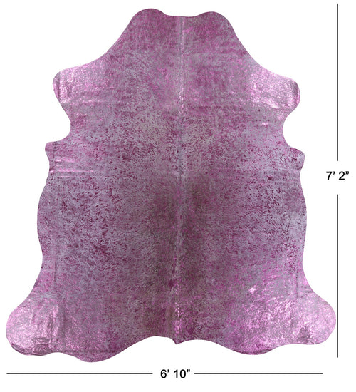 Metallic Natural Cowhide Rug - X-Large 7'2