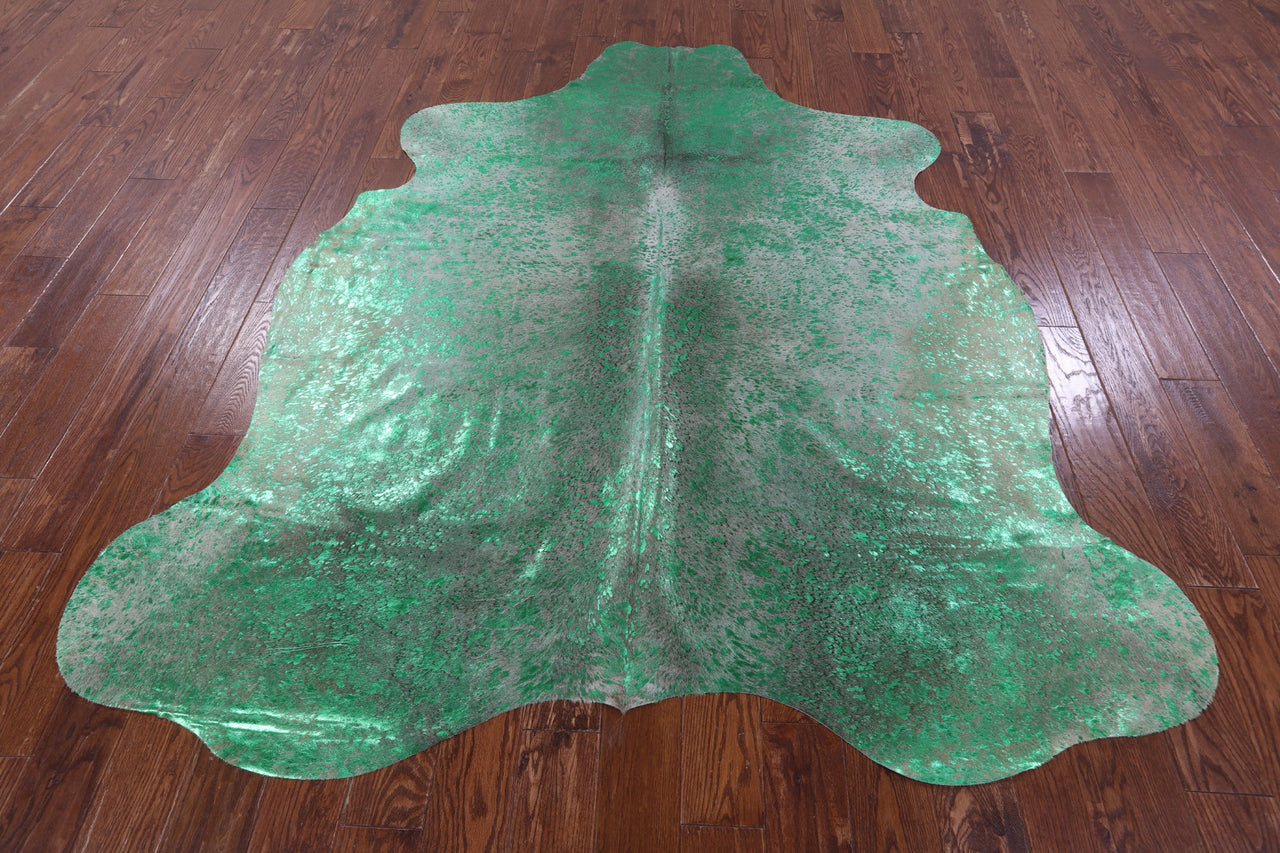 Metallic Natural Cowhide Rug - X-Large 7'4"H x 6'6"W