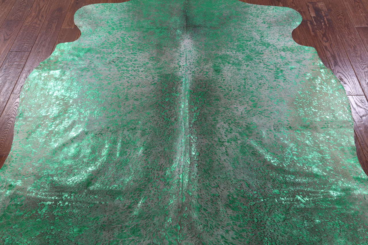 Metallic Natural Cowhide Rug - X-Large 7'4"H x 6'6"W