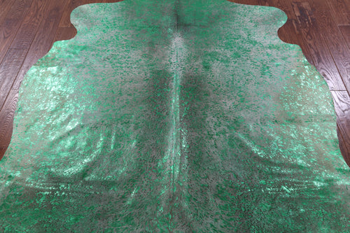 Metallic Natural Cowhide Rug - X-Large 7'4