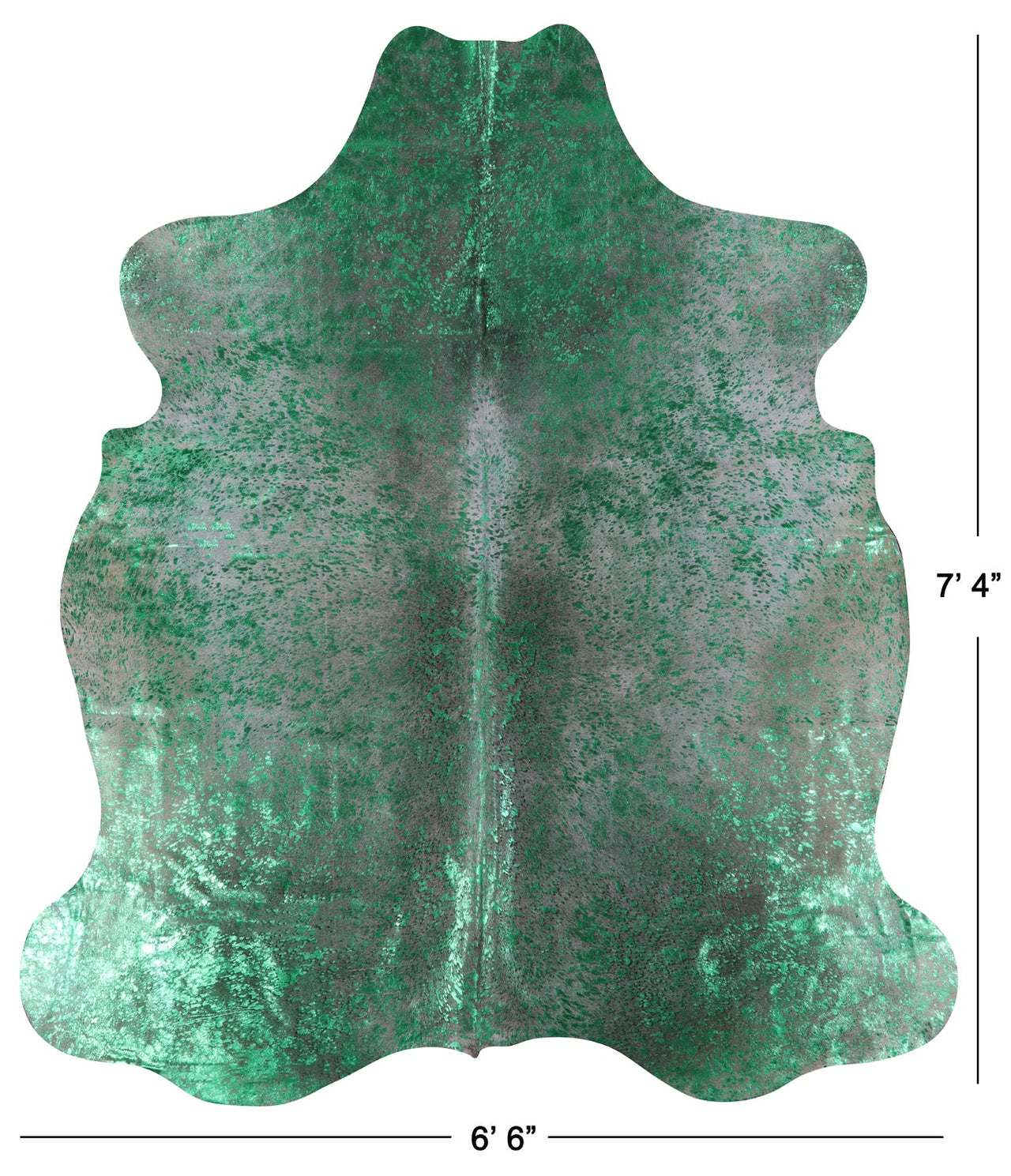 Metallic Natural Cowhide Rug - X-Large 7'4"H x 6'6"W