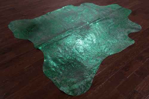 Metallic Natural Cowhide Rug - X-Large 7'3