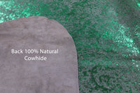 Thumbnail for Metallic Natural Cowhide Rug - X-Large 7'3