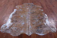 Thumbnail for Metallic Natural Cowhide Rug - Large 6'10