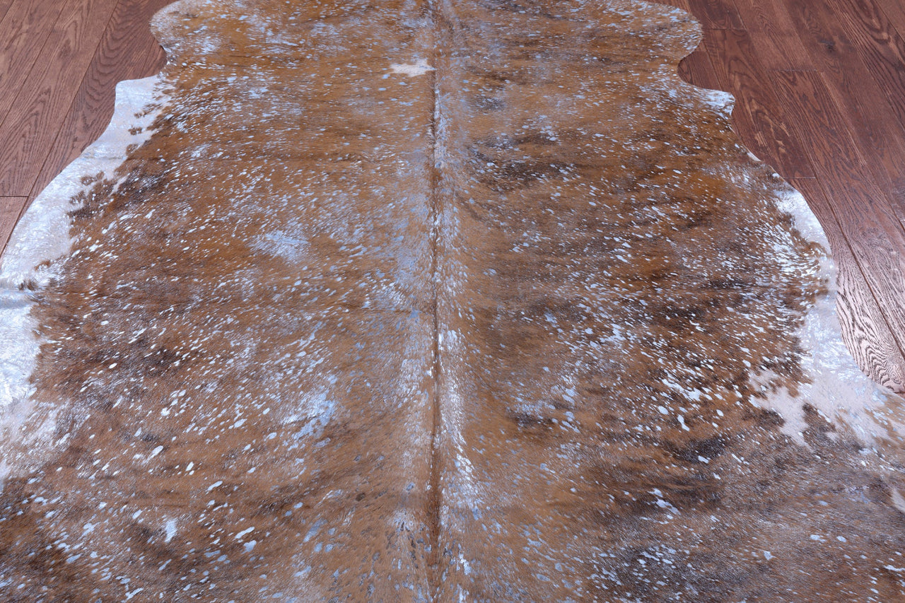 Metallic Natural Cowhide Rug - Large 6'10"H x 6'0"W