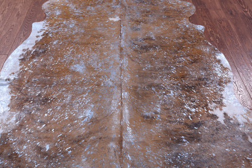 Metallic Natural Cowhide Rug - Large 6'10