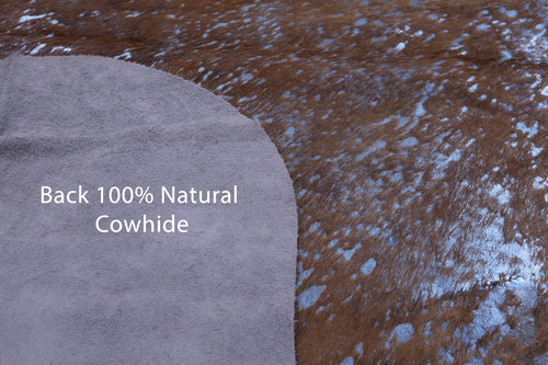 Metallic Natural Cowhide Rug - Large 6'10