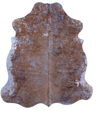 Thumbnail for Metallic Natural Cowhide Rug - Large 6'10