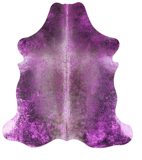 Metallic Natural Cowhide Rug - Large 6'10