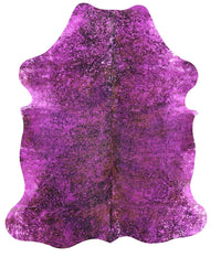 Thumbnail for Metallic Natural Cowhide Rug - Large 6'4