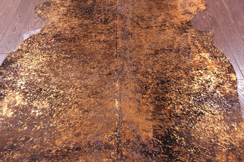 Metallic Natural Cowhide Rug - Large 6'9