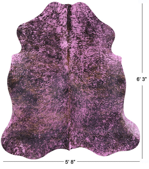 Metallic Natural Cowhide Rug - Medium 6'3