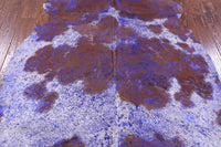 Thumbnail for Metallic Natural Cowhide Rug - Large 6'7