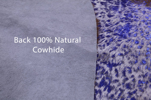 Metallic Natural Cowhide Rug - Large 6'7