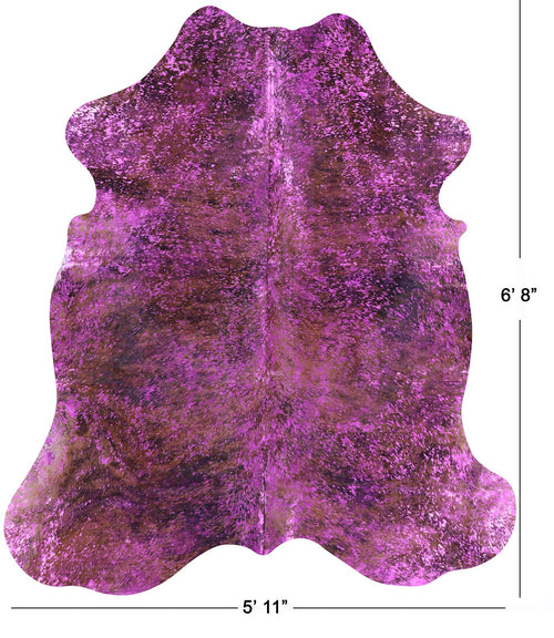 Metallic Natural Cowhide Rug - Large 6'8