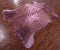 Thumbnail for Metallic Natural Cowhide Rug - Large 6'9