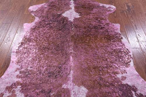 Metallic Natural Cowhide Rug - Large 6'11