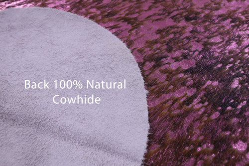 Metallic Natural Cowhide Rug - Large 6'11