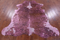 Thumbnail for Metallic Natural Cowhide Rug - Large 6'11