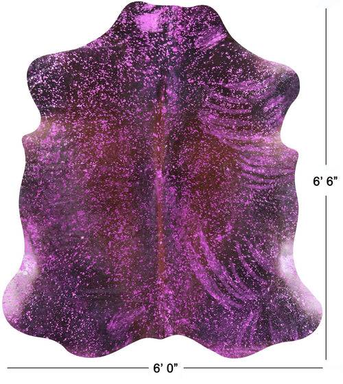 Metallic Natural Cowhide Rug - Large 6'6