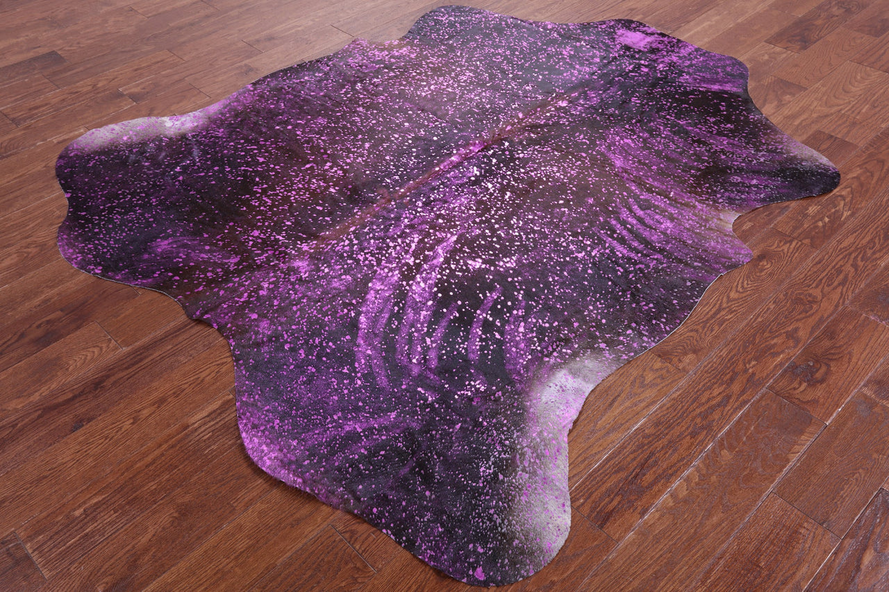 Metallic Natural Cowhide Rug - Large 6'6"H x 6'0"W