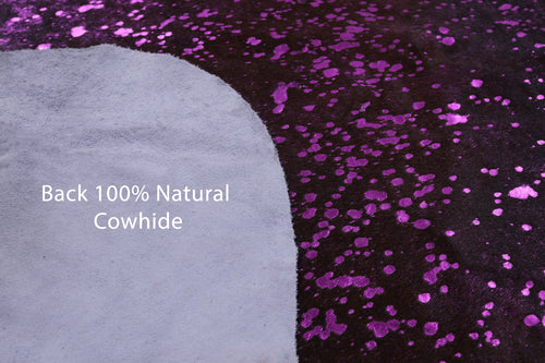 Metallic Natural Cowhide Rug - Large 6'6