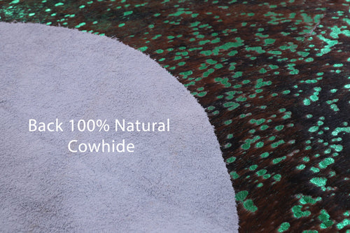 Metallic Natural Cowhide Rug - X-Large 7'0