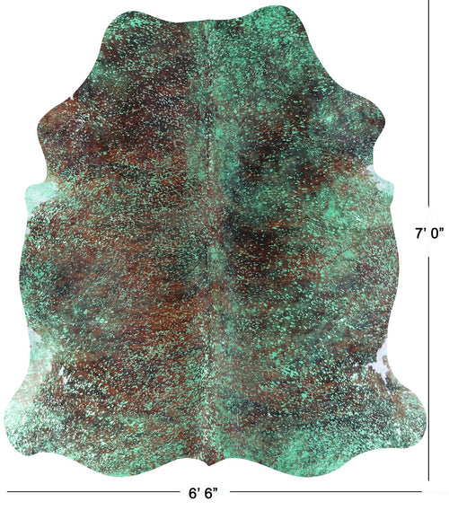 Metallic Natural Cowhide Rug - X-Large 7'0