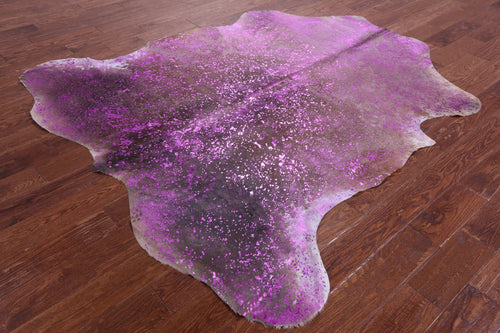 Metallic Natural Cowhide Rug - Large 6'10