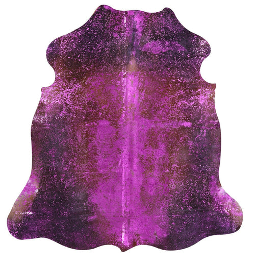 Metallic Natural Cowhide Rug - Medium 6'1