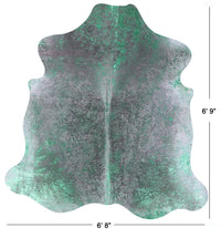 Thumbnail for Metallic Natural Cowhide Rug - Large 6'9