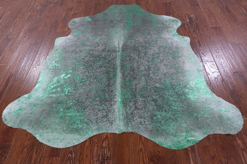 Metallic Natural Cowhide Rug - Large 6'9