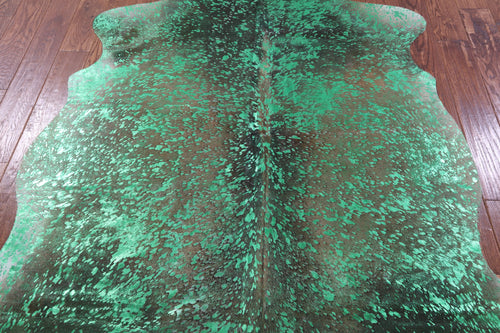 Metallic Natural Cowhide Rug - Large 6'7