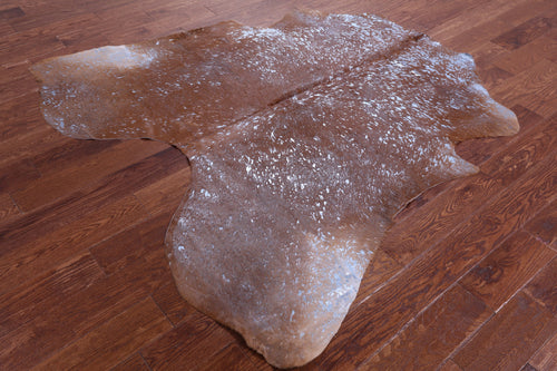 Metallic Natural Cowhide Rug - Medium 5'10