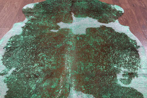 Metallic Natural Cowhide Rug - X-Large 7'1