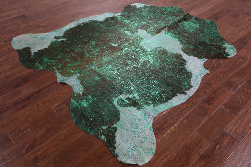Metallic Natural Cowhide Rug - X-Large 7'1