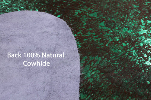 Metallic Natural Cowhide Rug - X-Large 7'1