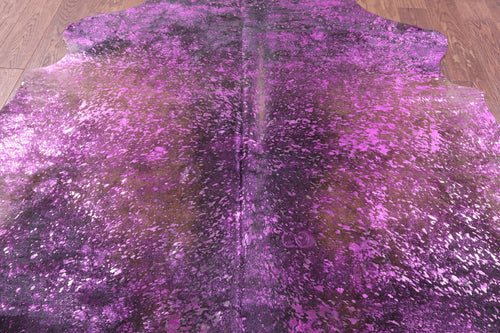 Metallic Natural Cowhide Rug - Large 6'10