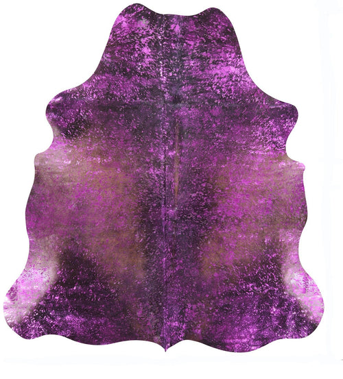 Metallic Natural Cowhide Rug - Large 6'10