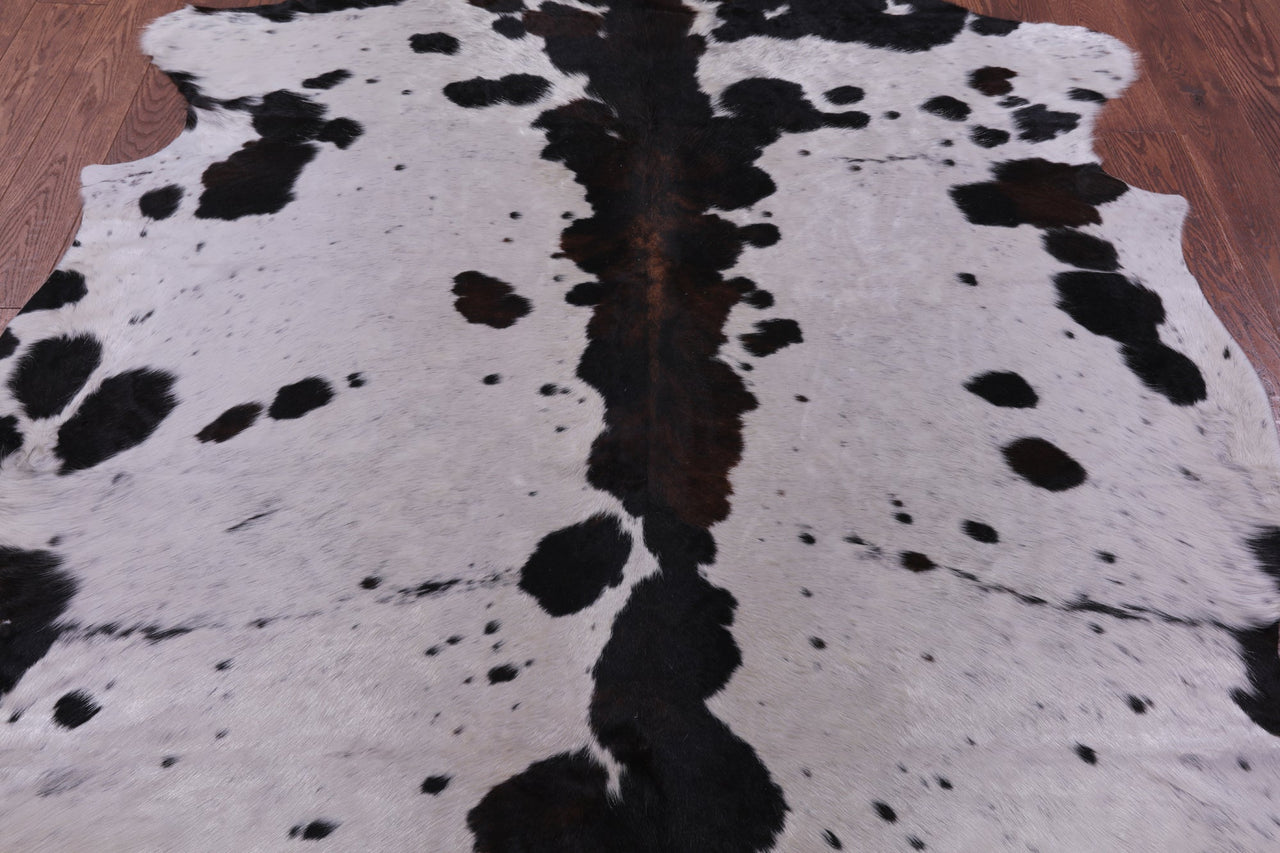 Tricolor Natural Cowhide Rug - X-Large 7'6"H x 6'5"W