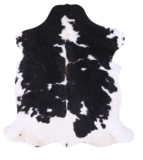 Black & White Natural Cowhide Rug - Large 6'8