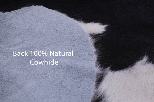 Black & White Natural Cowhide Rug - Large 6'8