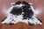 Black & White Natural Cowhide Rug - Large 6'7"H x 6'3"W