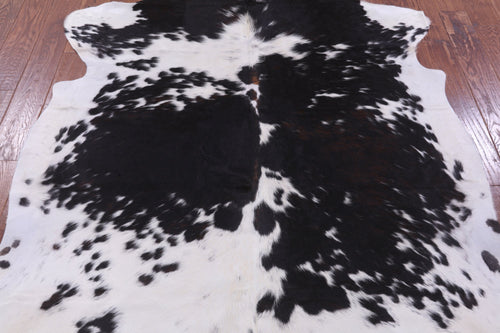 Black & White Natural Cowhide Rug - Large 6'7