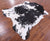 Black & White Natural Cowhide Rug - Large 6'7"H x 6'3"W