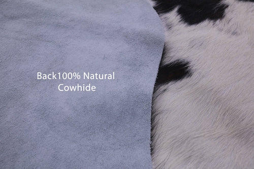Black & White Natural Cowhide Rug - Large 6'7