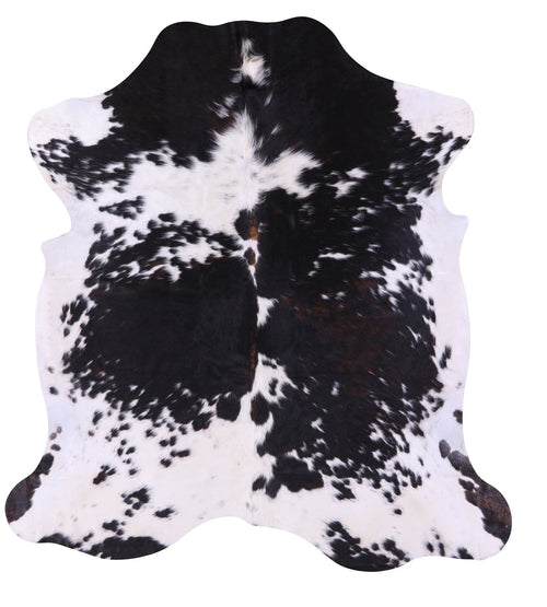 Black & White Natural Cowhide Rug - Large 6'7