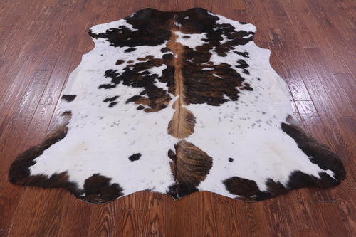 Tricolor Natural Cowhide Rug - Large 6'4