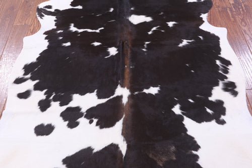 Black & White Natural Cowhide Rug - Large 6'5