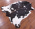 Black & White Natural Cowhide Rug - Large 6'5"H x 5'10"W